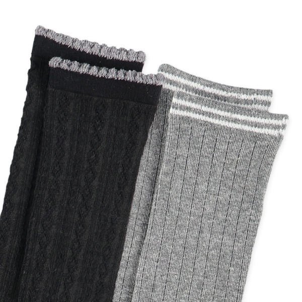 2足組スクールハイソックス（フロートリボン）