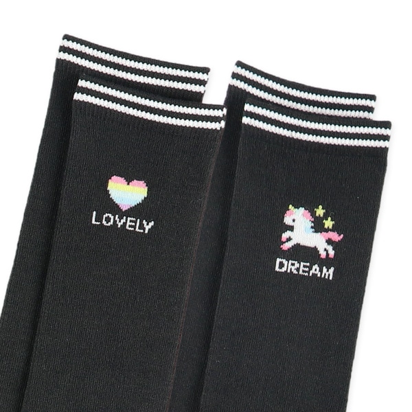 2足組スクールハイソックス（ユニコーン）