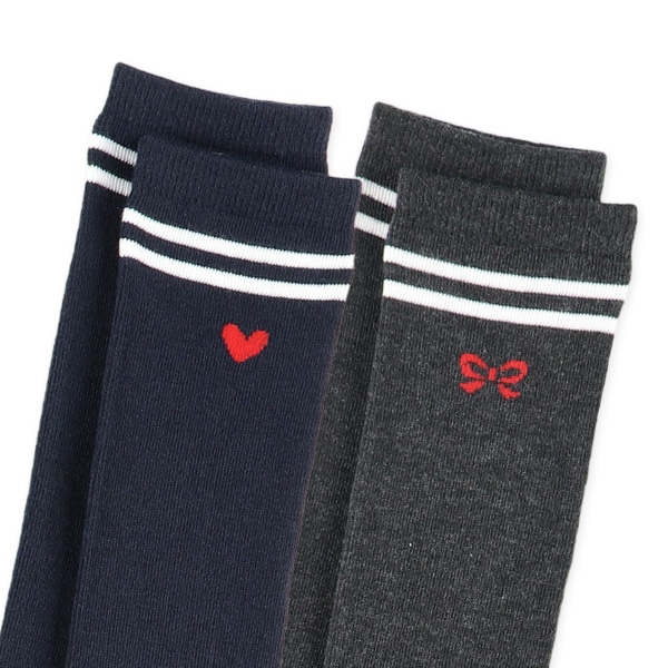 2足組スクールハイソックス（トップハート）