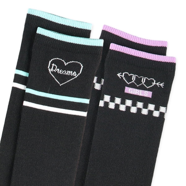 2足組スクールハイソックス（ハートリボン）