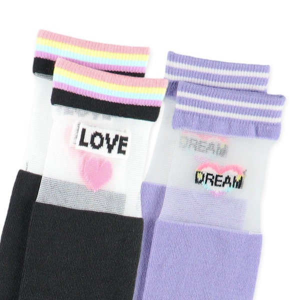 2足組スクールハイソックス（シアー・ユニコーン）