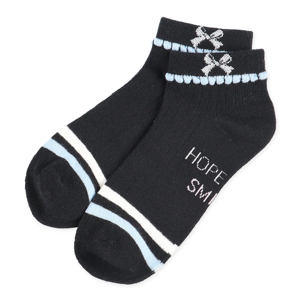 3足組スクールローカットソックス（ロゴラメ）
