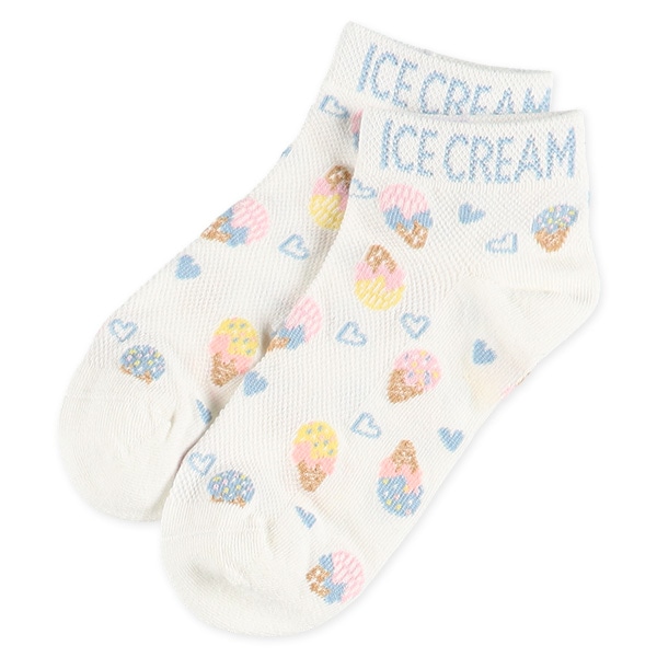 3足組スクールローカットソックス（ラブスイーツ）