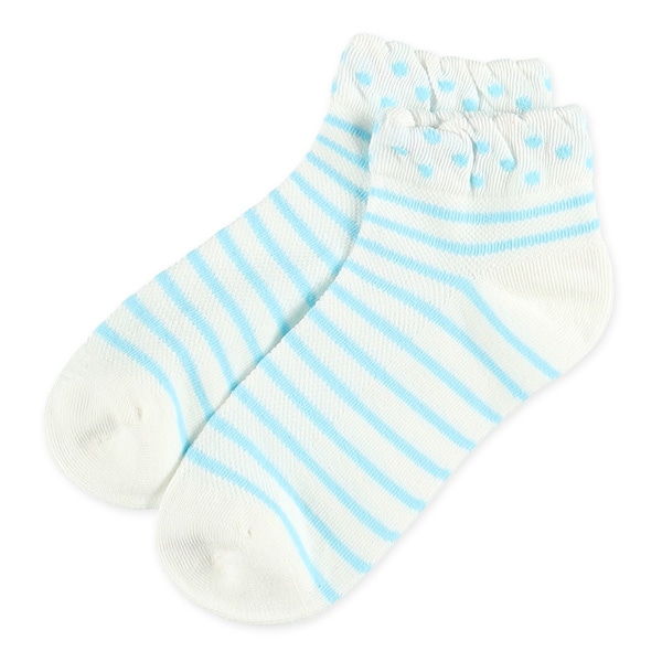 3足組スクールローカットソックス（アクアシェル）