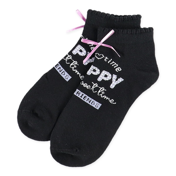 3足組スクールローカットソックス（ロゴリボン）