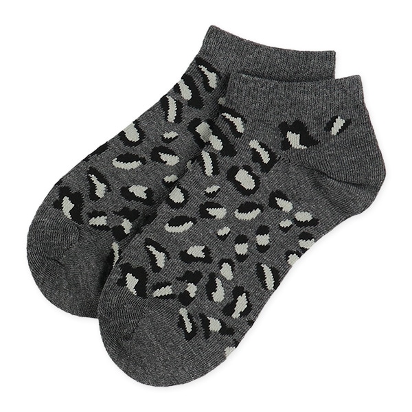 3足組スクールローカットソックス（ヒョウ柄）