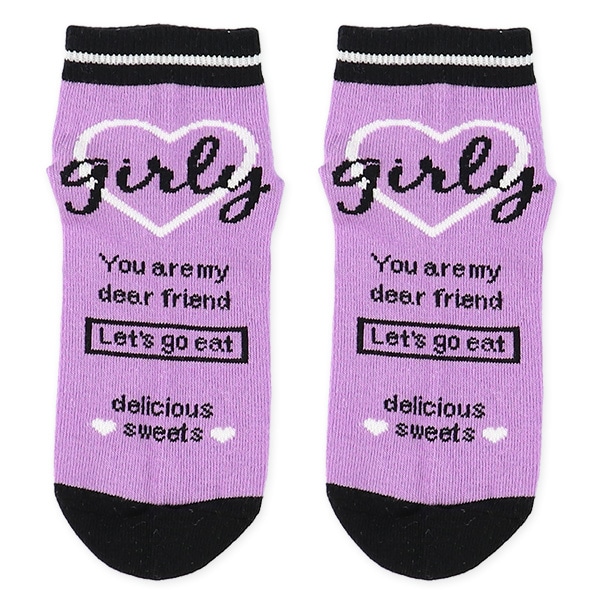 3足組スクールローカットソックス（切り替えロゴ）