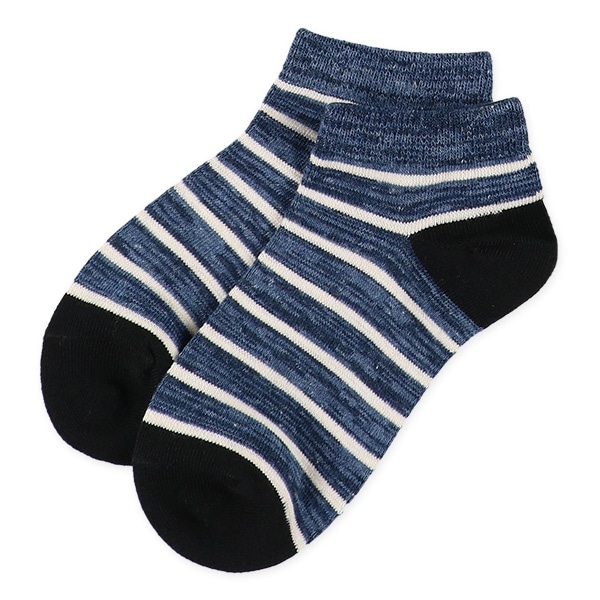 3足組スクールローカットソックス（ボーダーロゴ）
