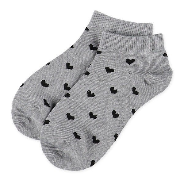 3足組スクールローカットソックス（ハート）