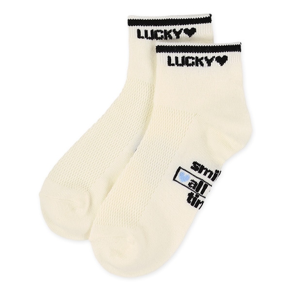 3足組スクールローカットソックス（ビッグメッシュ・ロゴ）