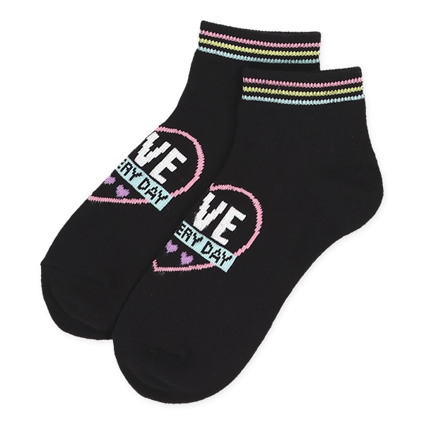 3足組スクールローカットソックス（ロゴリボン）