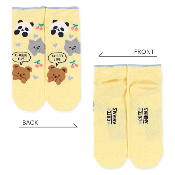 3足組スクールローカットソックス（アニマル）
