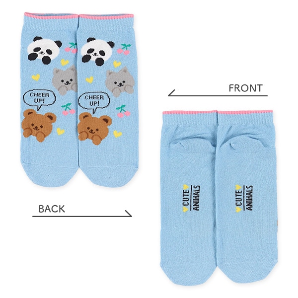 3足組スクールローカットソックス（アニマル）