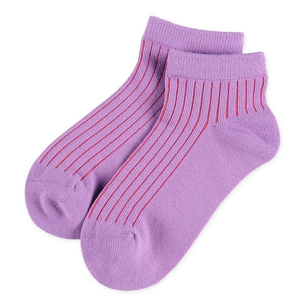 3足組スクールローカットソックス（裏糸配色）