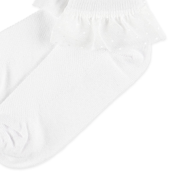 スクールローカットソックス（ホワイト・レース）