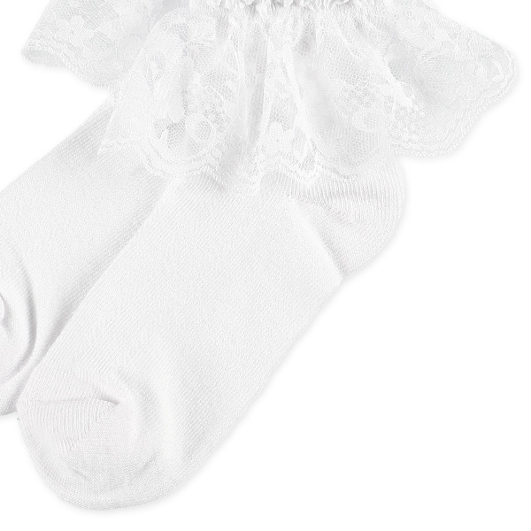 スクールアンクルソックス（ホワイト・大レース）