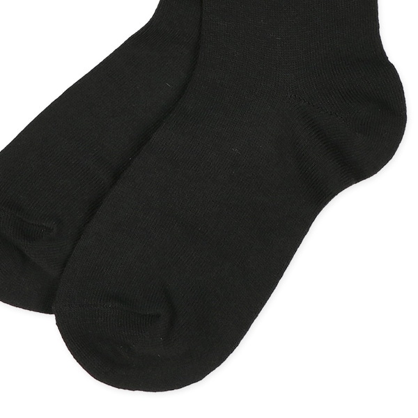 3足組スクールアンクルソックス（ブラック無地）