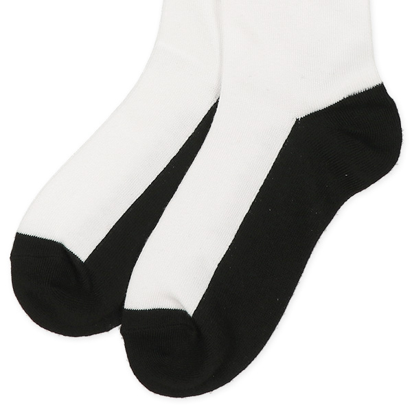 3足組スクールクルーソックス（足底カラー）