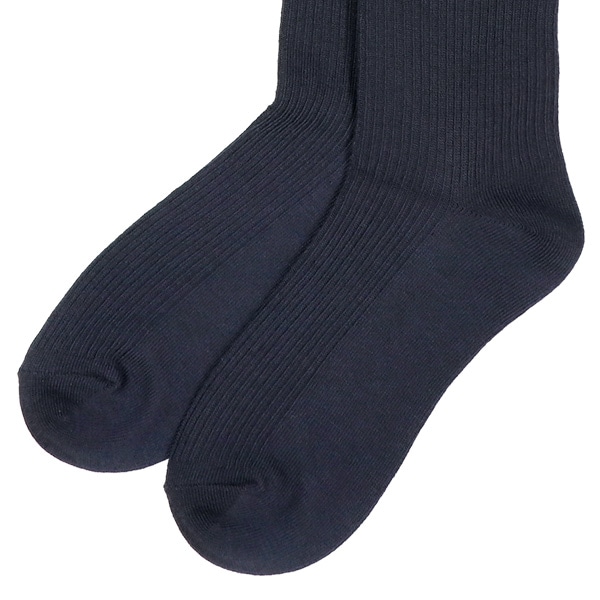 3足組スクールハイソックス（リブネイビー）