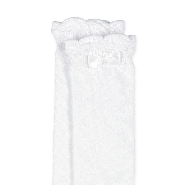 スクールハイソックス（ホワイト・ダックピコット）