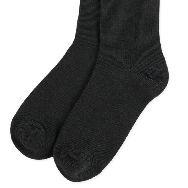 3足組スクールハイソックス（ブラック無地）