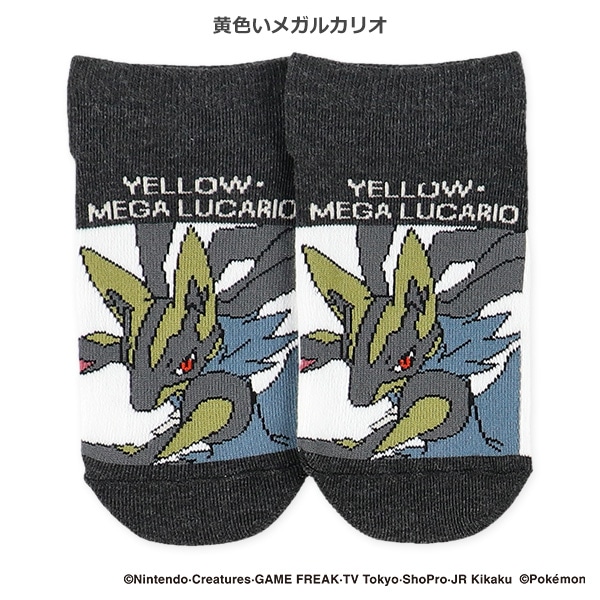 スクールローカットソックス（黒いレックウザ・コライドン・ミライドン・黄色いメガルカリオ）
