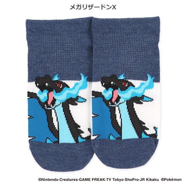 スクールローカットソックス（ラウドボーン・黒いレックウザ・キャプテンピカチュウ・メガリザードンX）