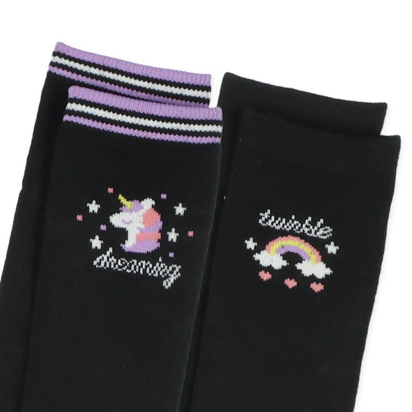 HOTWRAP）2足組スクールハイソックス（ユニコーン）