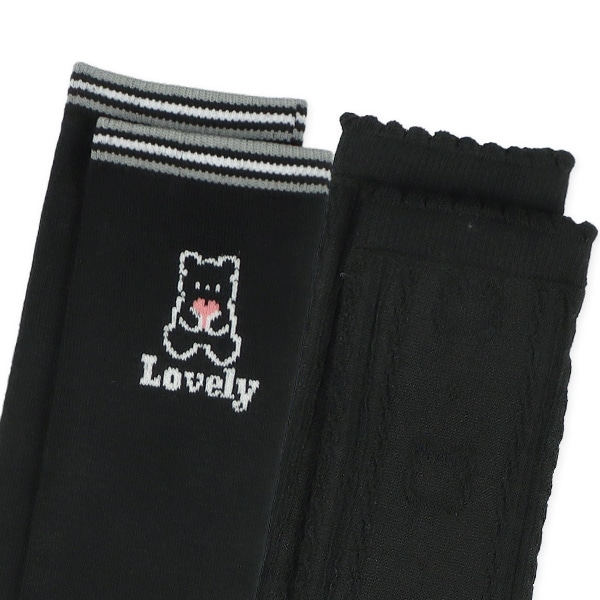 HOTWRAP）2足組スクールハイソックス（くま）