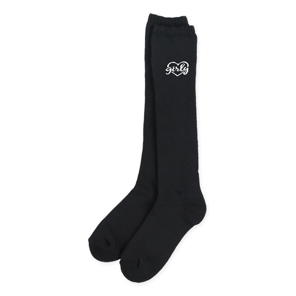 2足組あったかパイルスクールハイソックス（ハート）