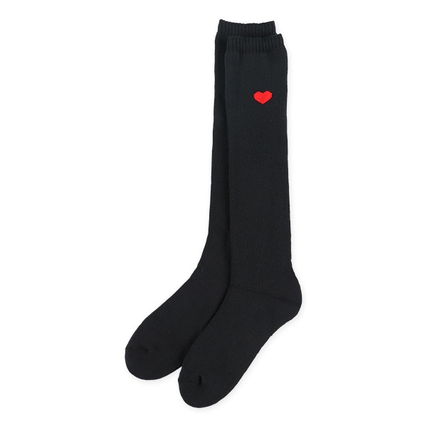 2足組あったかパイルスクールハイソックス（ハート）