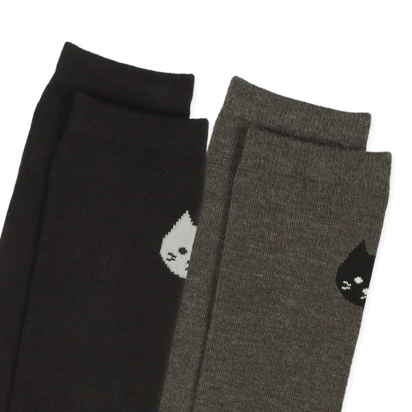 HOTWRAP）2足組スクールハイソックス（ねこワンポイント）