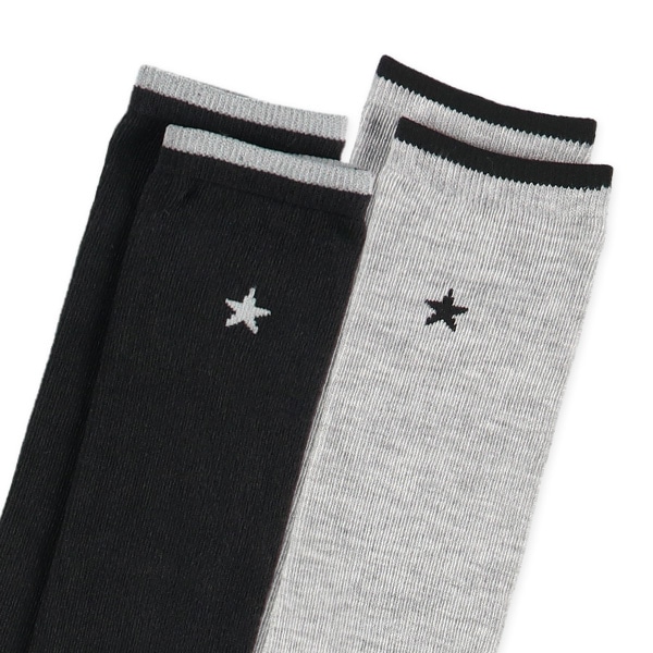 HOTWRAP）2足組スクールハイソックス（星）