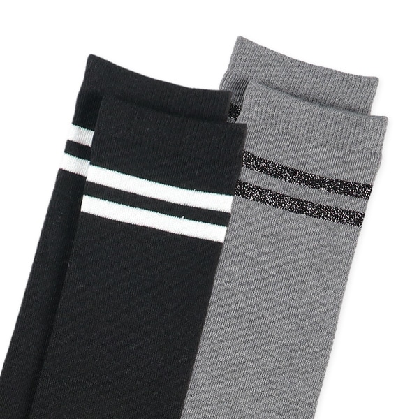 HOTWRAP）2足組スクールハイソックス（ラメライン）