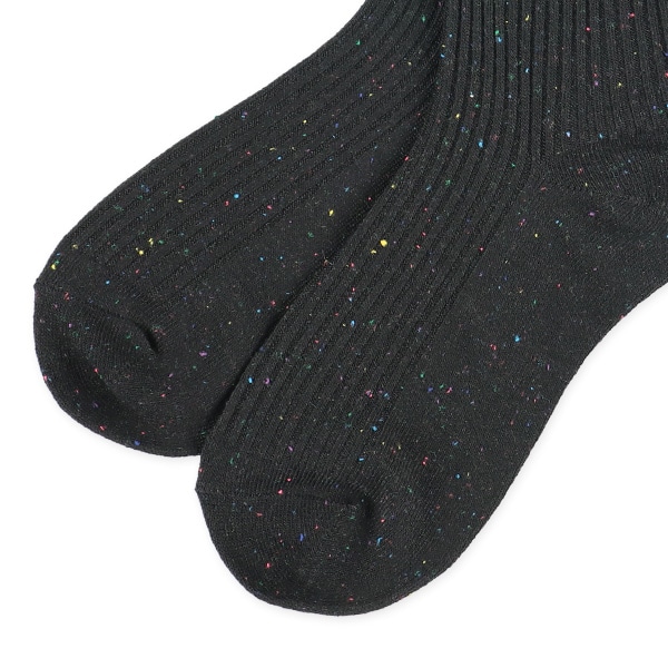 スクールアンクルソックス（カラーネップ・ブラック）