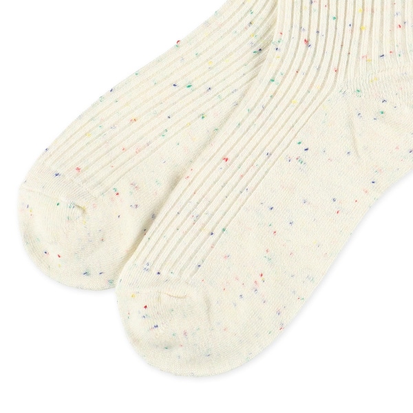 スクールアンクルソックス（カラーネップ・オフホワイト）