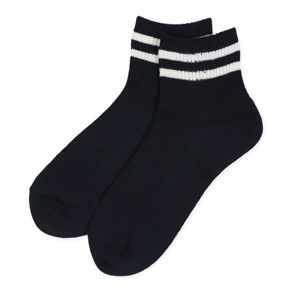 3足組レディースアンクルソックス（ボーダー）