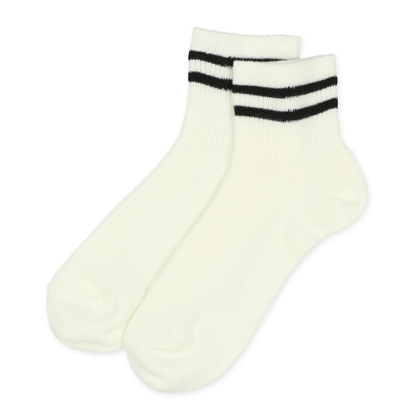 3足組レディースアンクルソックス（ボーダー）
