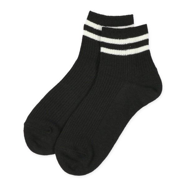 3足組レディースアンクルソックス（ボーダー）