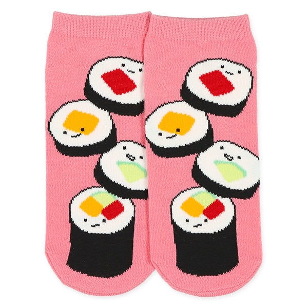 3足組レディースローカットソックス（寿司・かぼちゃ）