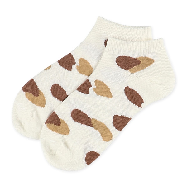 3足組レディースローカットソックス（三毛猫柄）