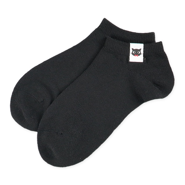 3足組レディースローカットソックス（ピスネーム・ねこ）