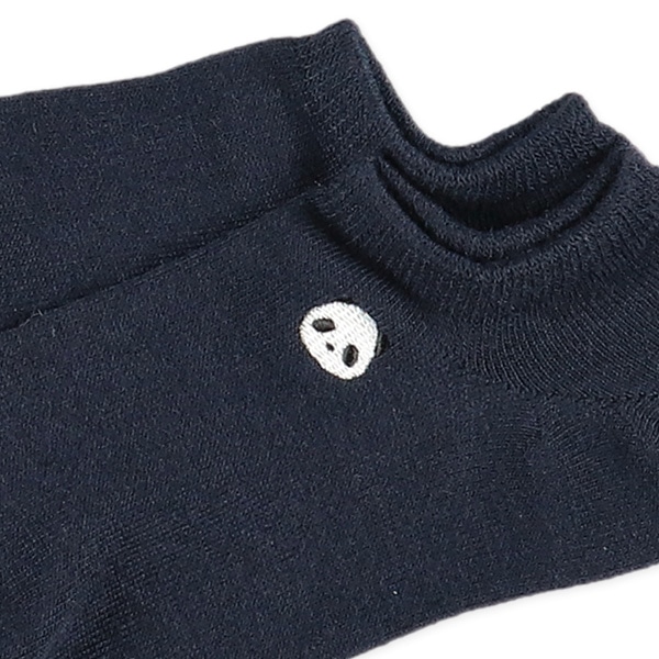 3足組レディースローカットソックス（パンダ刺繍）