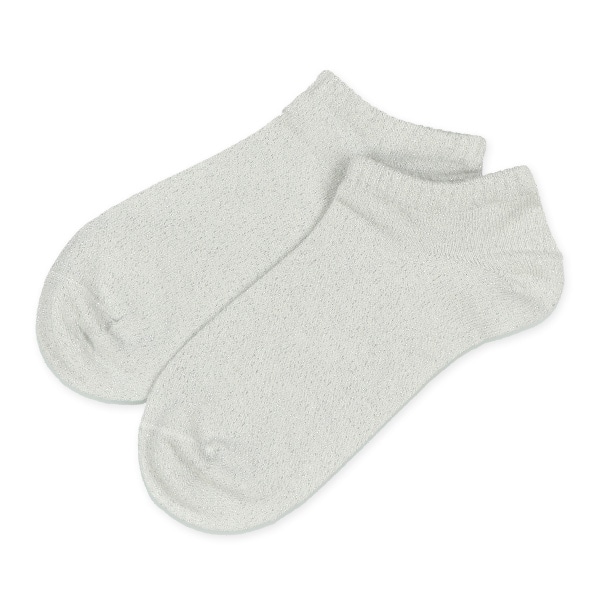 3足組レディースローカットソックス（シルバーラメ）