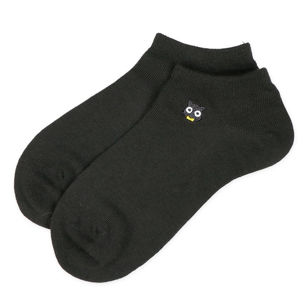 3足組レディースローカットソックス（刺繍ねこ）