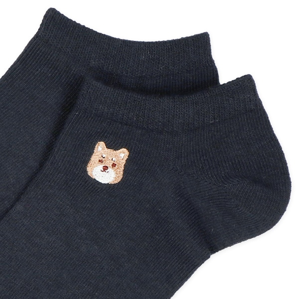 3足組レディースローカットソックス（刺繍柴犬）