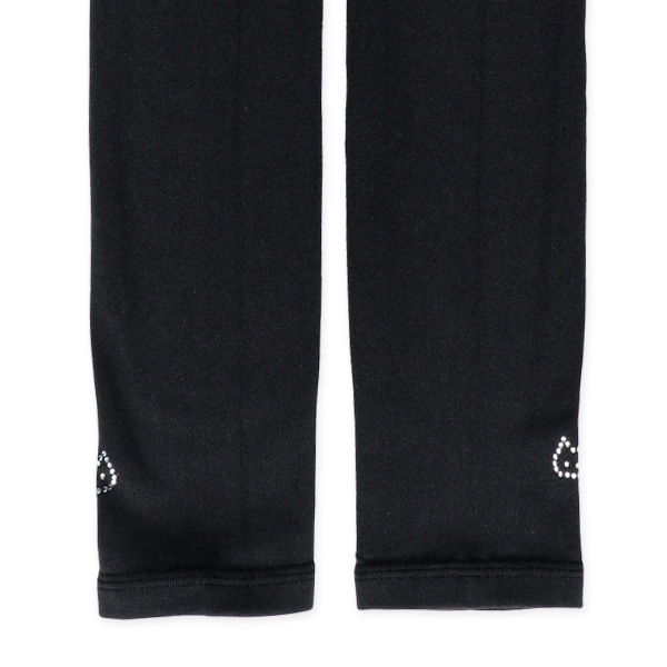 あったか裏起毛スクール10分丈スパッツ（110デニール）（ラインストーン・ねこ）