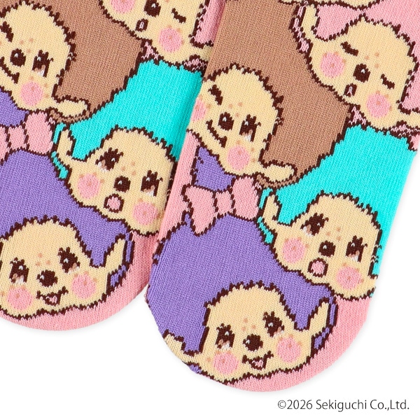 レディースローカットソックス（モンチッチ・ピンク）