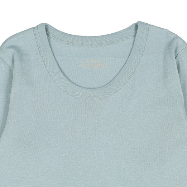 3枚組長袖シャツ肌着（ペールグリーン・サックス・グレー）