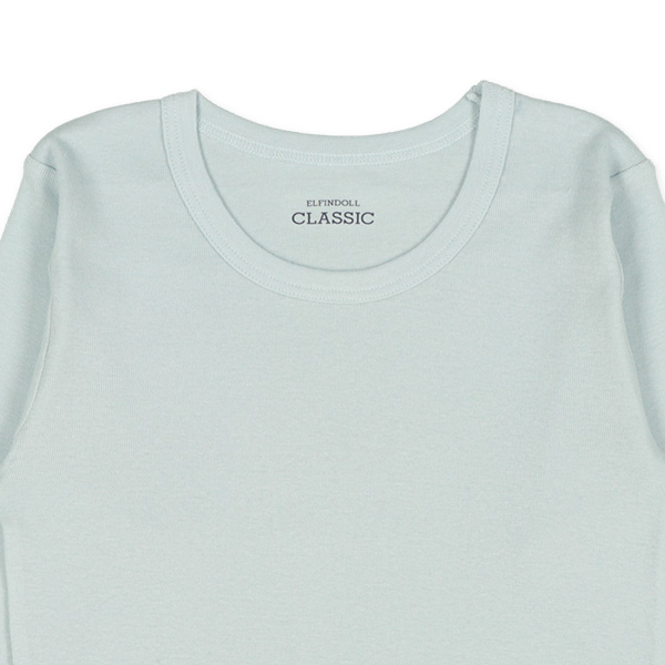 4枚組長袖シャツ肌着（ブルー系・モカ無地）